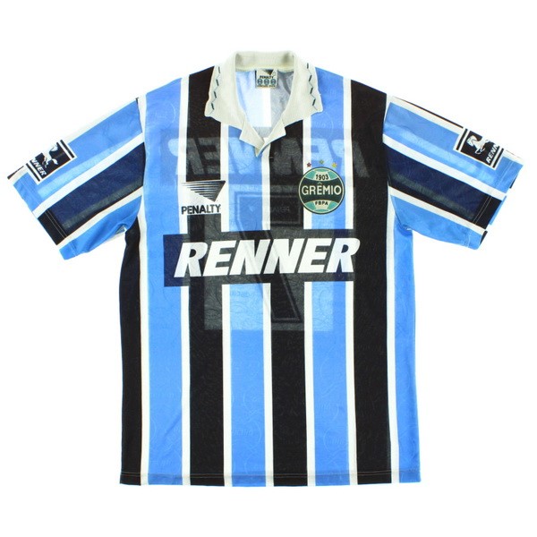 Camiseta Grêmio Replica Primera Ropa Retro 1995 Azul